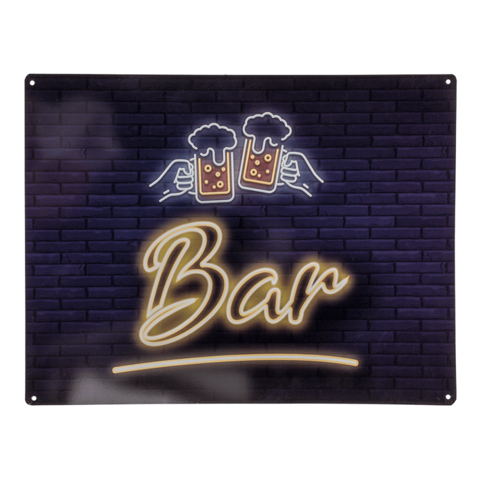 Metalen mancave reclamebord Bar 30x40 cm