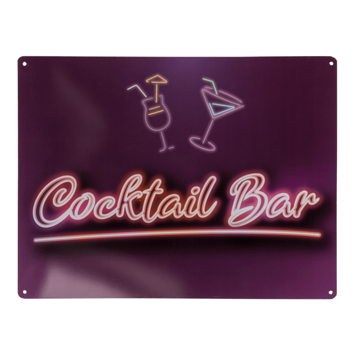 Metalen mancave reclamebord Cocktail Bar 30x40 cm