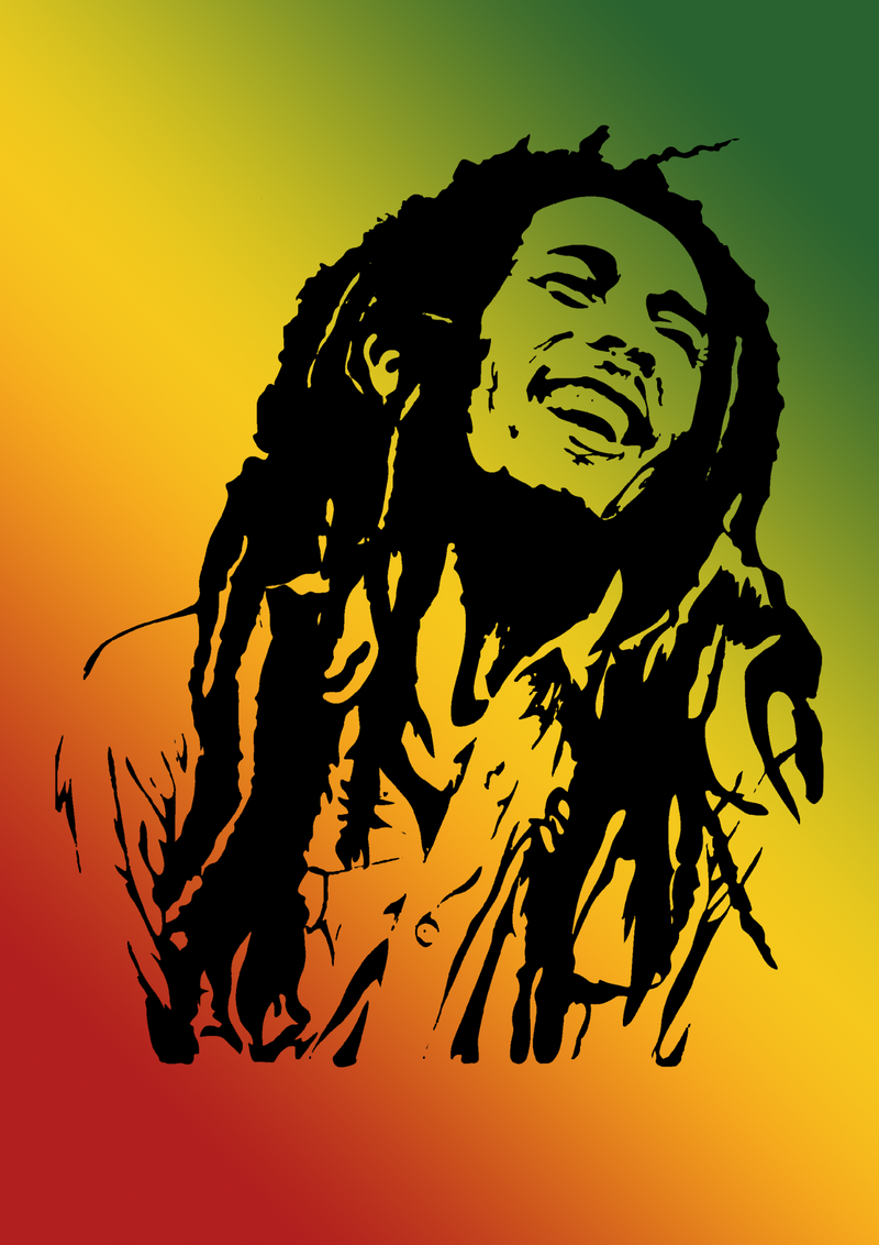 Metalen reclamebord Bob Marley 20x30 cm