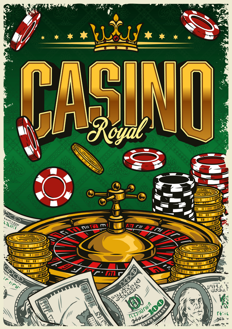 Metalen mancave reclamebord Casino Royal 20x30 cm