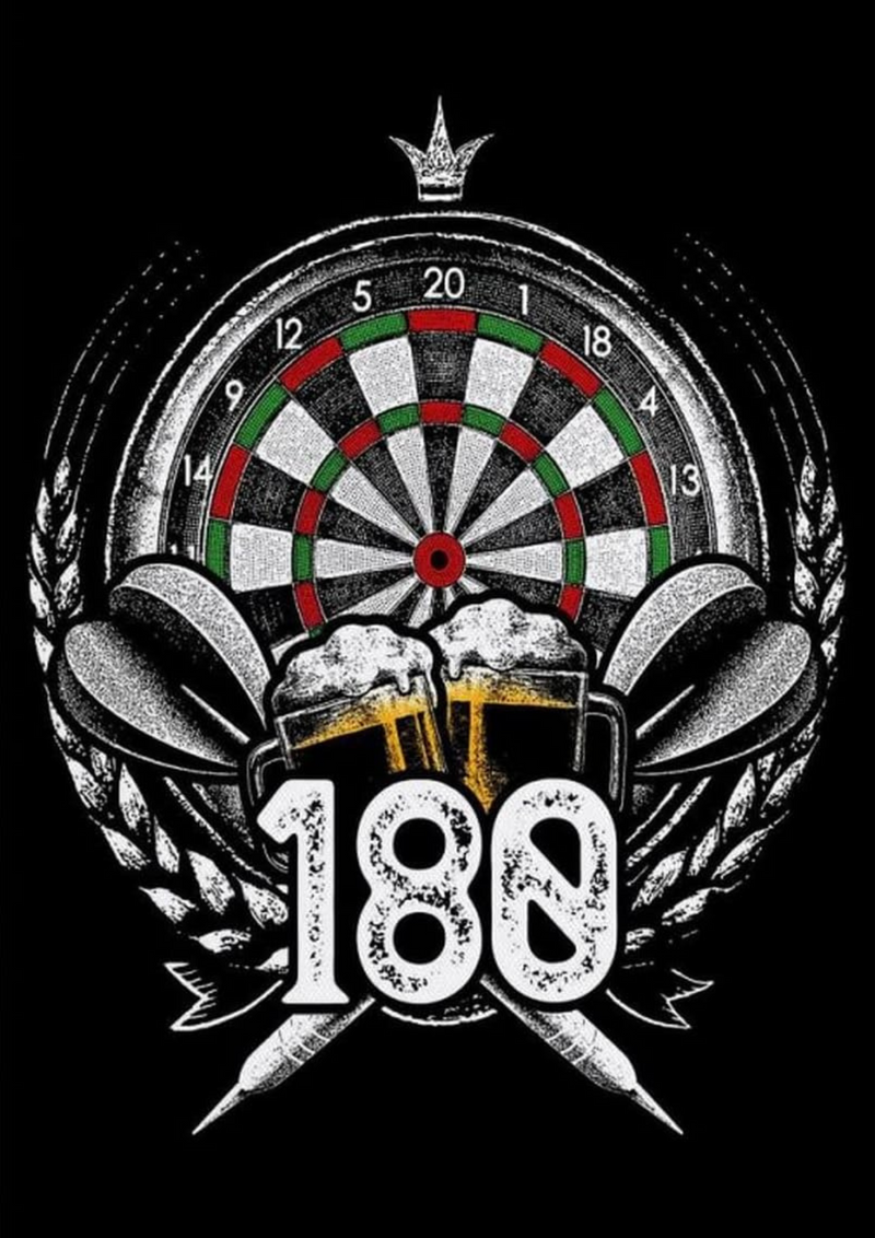 Metalen reclamebord 180 Darts 20x30 cm