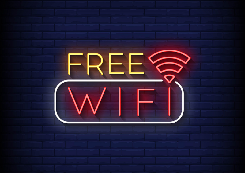 Metalen reclamebord Free WIFI 20x30 cm