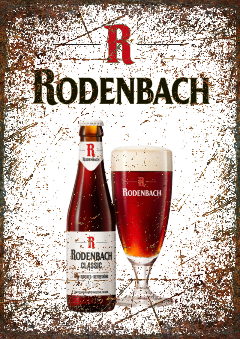 Metalen mancave reclamebord Rodenbach 20x30 cm