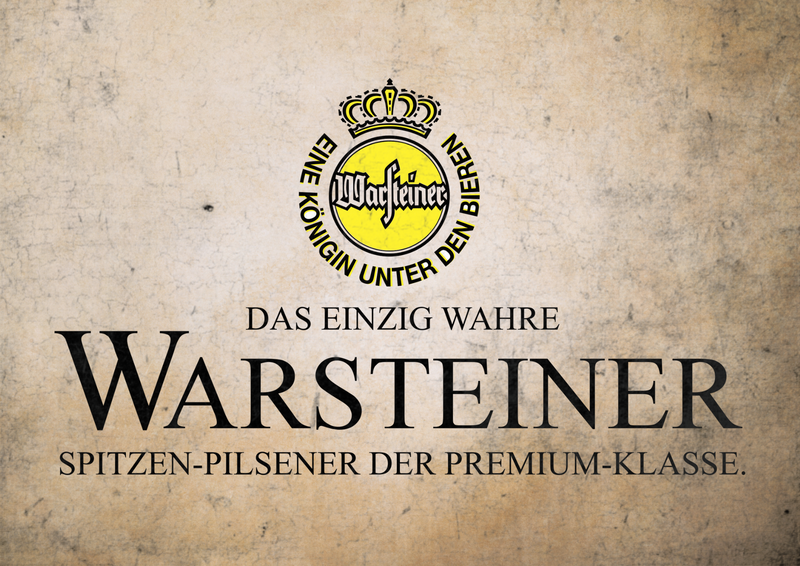 Metalen mancave reclamebord Warsteiner 20x30 cm