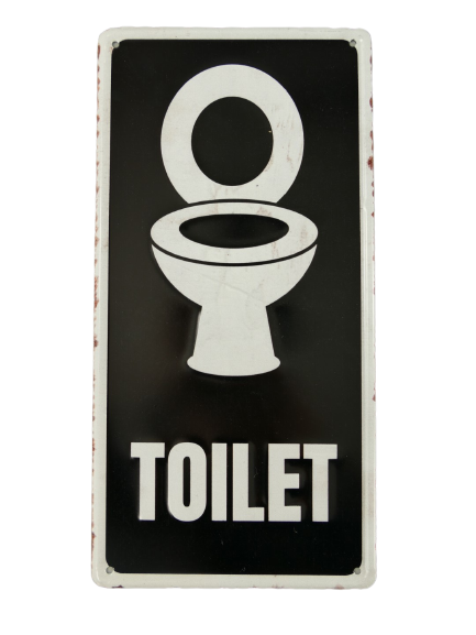 Metalen reclamebord Toilet 30x15 cm
