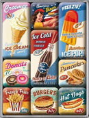Magneet set American Diner 9 stuks