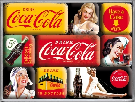 Magneet set Coca Cola Mix 9 stuks