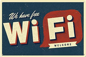 Metalen mancave reclamebord Free WIFI 20x30 cm