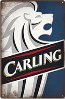 Metalen mancave reclamebord Carling 20x30 cm