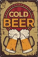 Metalen mancave reclamebord Cold Beer 20x30 cm
