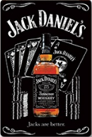 Metalen mancave reclamebord Jack Daniels cards 20x30 cm