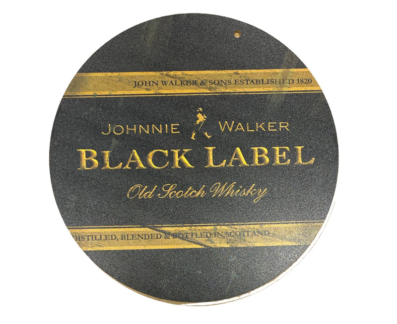 Houten reclamebord Johnnie Walker Black Label 20x20 cm