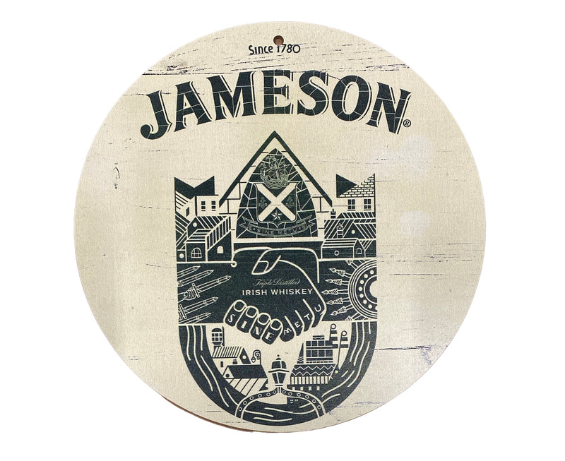 Houten reclamebord Jameson 20x20 cm